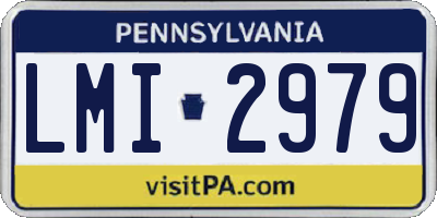 PA license plate LMI2979