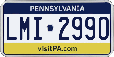 PA license plate LMI2990