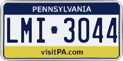 PA license plate LMI3044