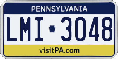 PA license plate LMI3048