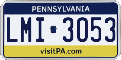 PA license plate LMI3053