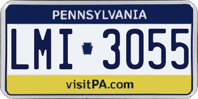 PA license plate LMI3055