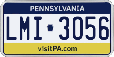 PA license plate LMI3056