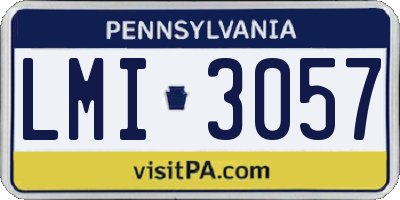 PA license plate LMI3057