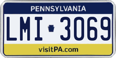 PA license plate LMI3069