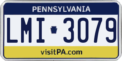 PA license plate LMI3079
