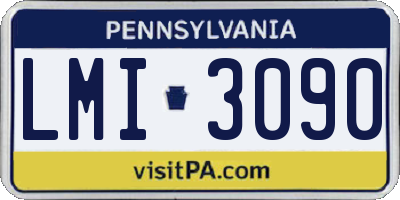 PA license plate LMI3090