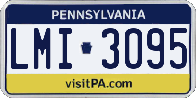 PA license plate LMI3095