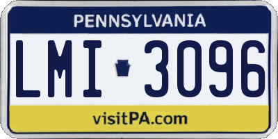 PA license plate LMI3096