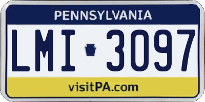 PA license plate LMI3097