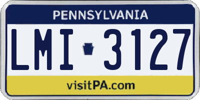 PA license plate LMI3127