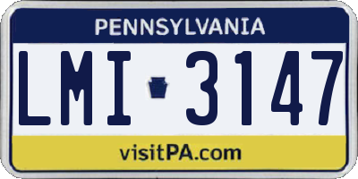 PA license plate LMI3147