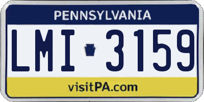 PA license plate LMI3159