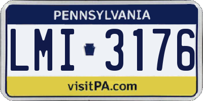 PA license plate LMI3176