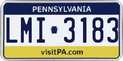 PA license plate LMI3183
