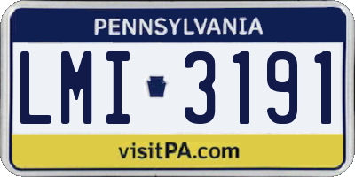 PA license plate LMI3191
