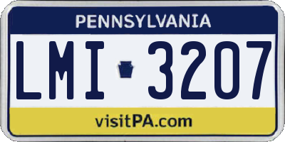 PA license plate LMI3207