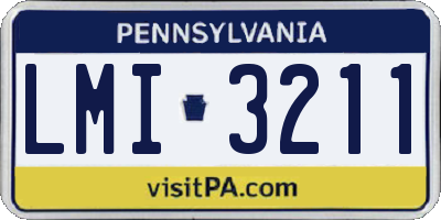PA license plate LMI3211