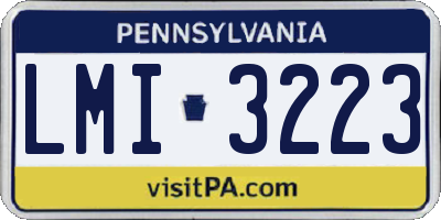 PA license plate LMI3223