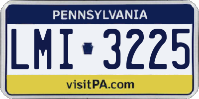 PA license plate LMI3225