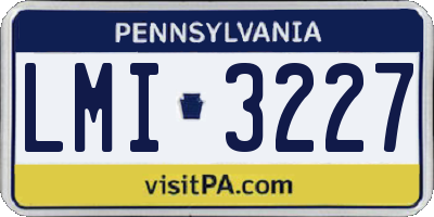 PA license plate LMI3227