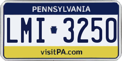 PA license plate LMI3250