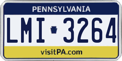 PA license plate LMI3264