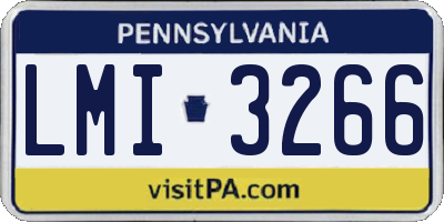 PA license plate LMI3266