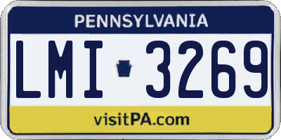 PA license plate LMI3269