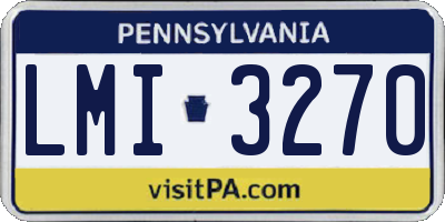 PA license plate LMI3270