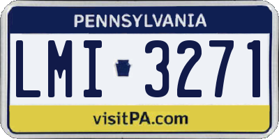 PA license plate LMI3271