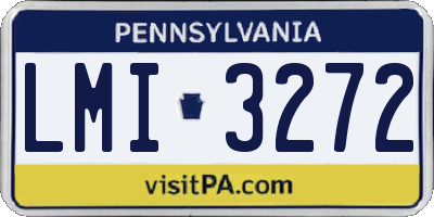 PA license plate LMI3272