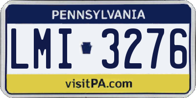 PA license plate LMI3276