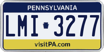 PA license plate LMI3277