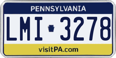 PA license plate LMI3278