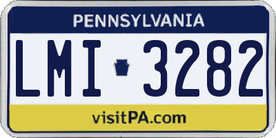PA license plate LMI3282