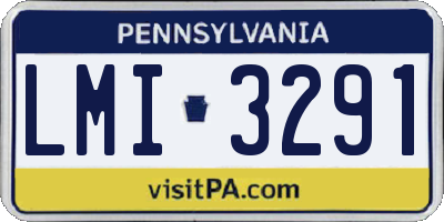 PA license plate LMI3291