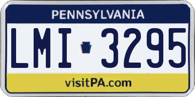 PA license plate LMI3295