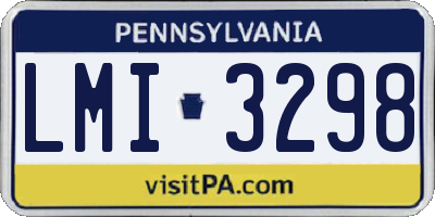 PA license plate LMI3298