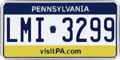 PA license plate LMI3299