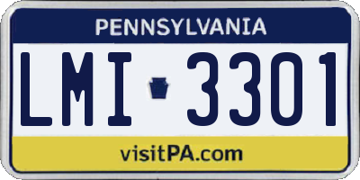 PA license plate LMI3301