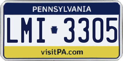PA license plate LMI3305