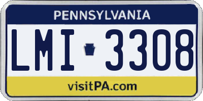 PA license plate LMI3308