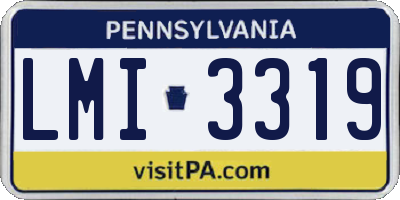 PA license plate LMI3319
