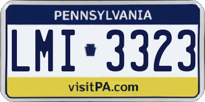 PA license plate LMI3323