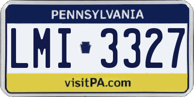 PA license plate LMI3327
