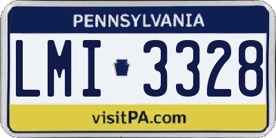 PA license plate LMI3328
