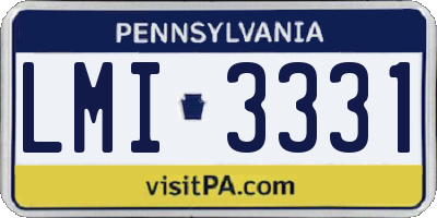 PA license plate LMI3331