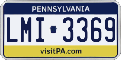PA license plate LMI3369