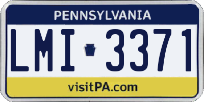 PA license plate LMI3371